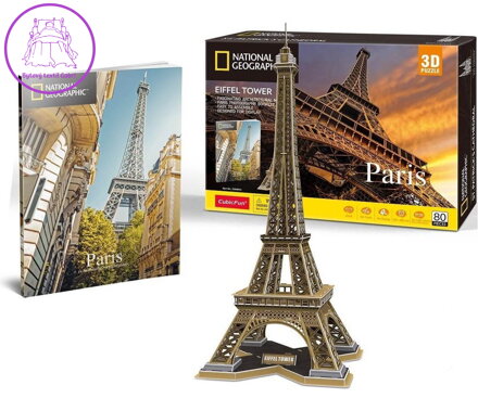 CUBICFUN 3D puzzle National Geographic: Eiffelova věž 80 dílků