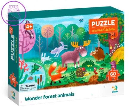 DODO Puzzle Zvířata: Podivuhodná lesní zvířata 60 dílků