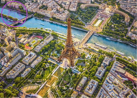 CHERRY PAZZI Puzzle Pohled na pařížskou Eiffelovu věž 1000 dílků