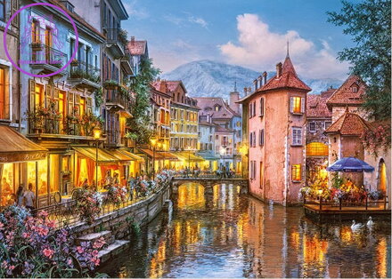 CHERRY PAZZI Puzzle Večer v Annecy 1000 dílků