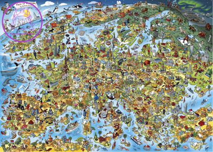 GIBSONS Puzzle To je Evropa 1000 dílků