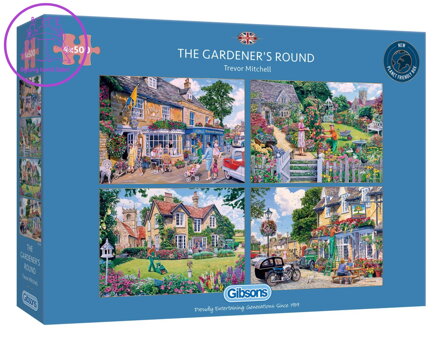 GIBSONS Puzzle Zahradníkův den 4x500 dílků