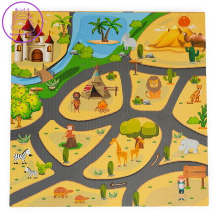 ECOTOYS Pěnové puzzle Safari s okraji