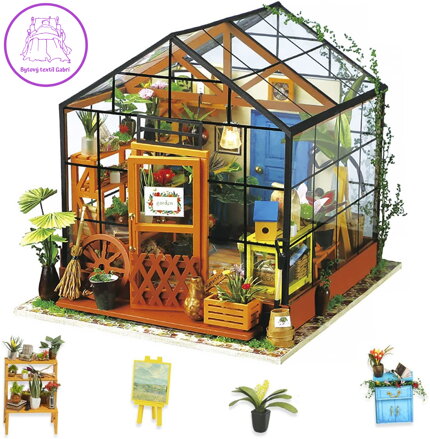 ROBOTIME Rolife DYI House: Katčin květinový skleník s LED osvětlením