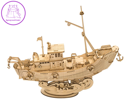 ROBOTIME Rolife 3D dřevěné puzzle Rybářská loď 104 dílků