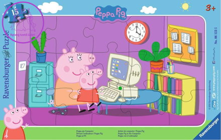 RAVENSBURGER Puzzle Prasátko Peppa 15 dílků