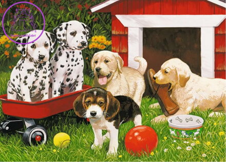 RAVENSBURGER Puzzle Štěněčí párty 60 dílků