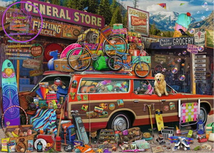 RAVENSBURGER Puzzle Rodinná dovolená 1000 dílků