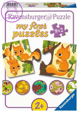 RAVENSBURGER Moje první puzzle Zvířátka a mláďátka 9x2 dílků