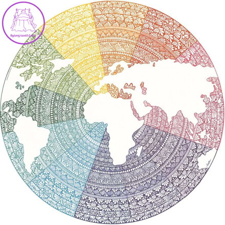 RAVENSBURGER Kulaté puzzle Kruh barev: Mandala 500 dílků