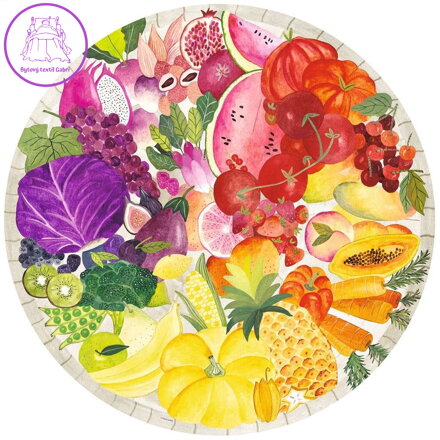 RAVENSBURGER Kulaté puzzle Kruh barev: Ovoce a zelenina 500 dílků