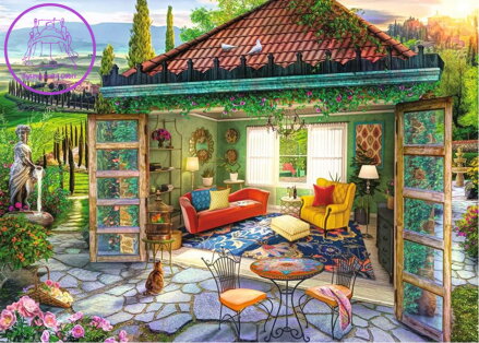 RAVENSBURGER Puzzle Toskánská oáza 1000 dílků