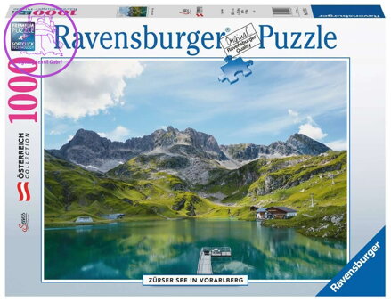 RAVENSBURGER Puzzle Zürské jezero ve Vorarlbersku, Rakousko 1000 dílků