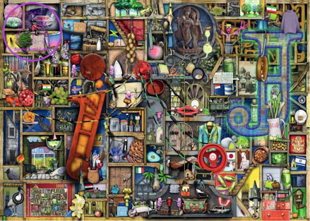 RAVENSBURGER Puzzle Úžasná abeceda - písmeno I a J 1000 dílků