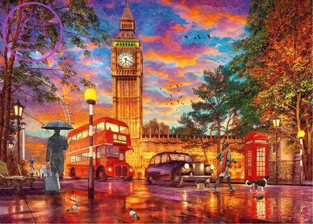 RAVENSBURGER Puzzle Západ slunce na Parlamentním náměstím, Londýn 1000 dílků