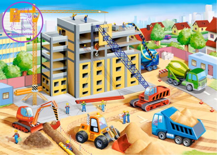 CASTORLAND Puzzle Velké staveniště 60 dílků