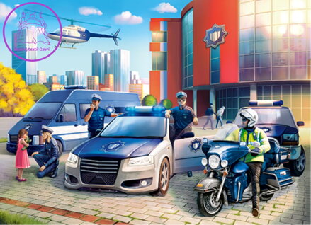 CASTORLAND Puzzle Policejní stanice 100 dílků