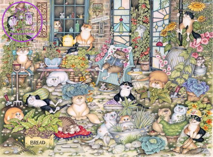 RAVENSBURGER Puzzle Crazy Cats: Kočičí život 500 dílků