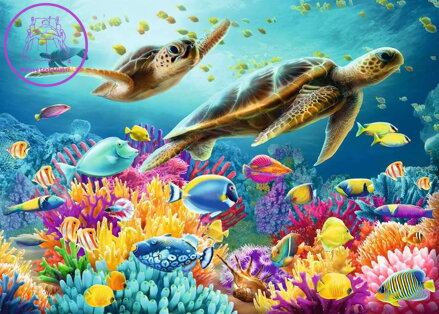 RAVENSBURGER Puzzle Pestrobarevný podmořský svět 1000 dílků