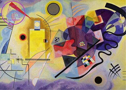 RAVENSBURGER Puzzle Art Collection: Žlutá, červená, modrá 1000 dílků
