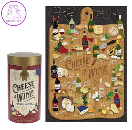 RIDLEY'S GAMES Puzzle Sýry a víno 500 dílků