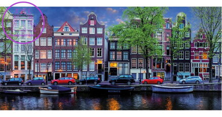 GIBSONS Panoramatické puzzle Amsterdam 636 dílků