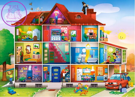 CASTORLAND Puzzle Život v domě 120 dílků