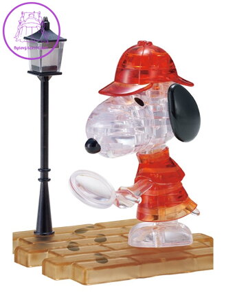HCM KINZEL 3D Crystal puzzle Snoopy detektiv 34 dílků