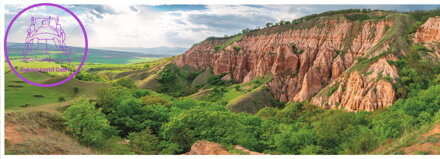 DINO Panoramatické puzzle Červená rokle 1000 dílků