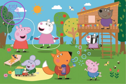 TREFL Puzzle Prasátko Peppa: Zábava v trávě MAXI 24 dílků