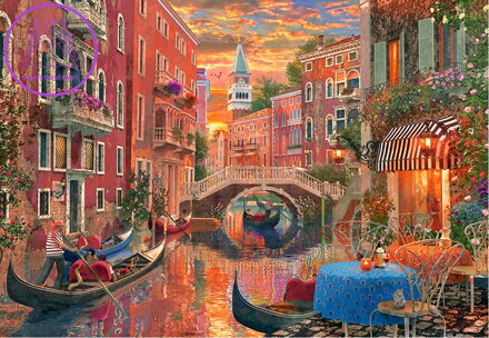 CASTORLAND Puzzle Romantický večer v Benátkách 1500 dílků