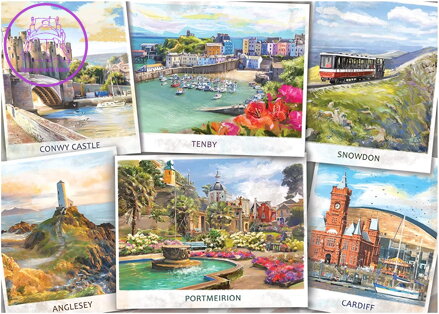 FALCON Puzzle Vítejte ve Walesu 1000 dílků