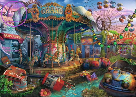 RAVENSBURGER Puzzle Opuštěná místa: Ponurý karneval 1000 dílků