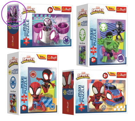 TREFL Displej Puzzle Spidey a jeho úžasní přátelé 20 dílků (24 ks)
