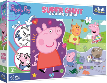 TREFL Oboustranné puzzle Prasátko Peppa SUPER GIANT 15 dílků