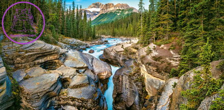 CASTORLAND Puzzle Kaňon Mistaya, Národní park Banff, Kanada 4000 dílků
