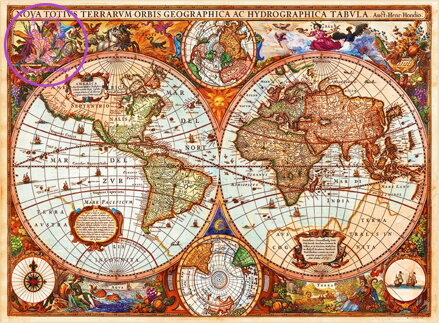 GRAFIKA Puzzle Historická mapa světa 3000 dílků