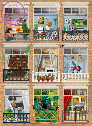 GRAFIKA Puzzle Interiér domu 3000 dílků