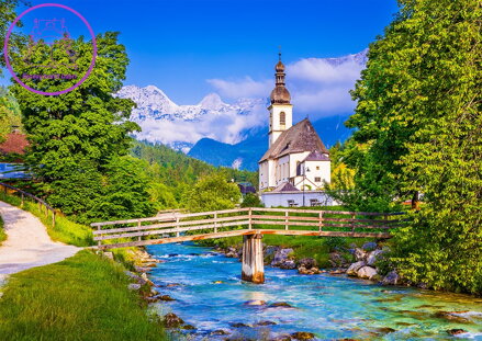 ENJOY Puzzle Kostelík v Ramsau, Německo 1000 dílků