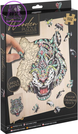 GRAFIX Obrysové puzzle Tygr 135 dílků