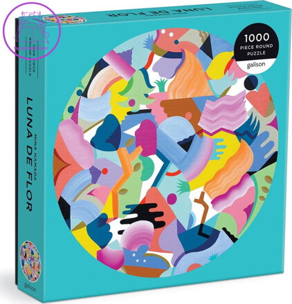 GALISON Kulaté puzzle Mina Hamada: Květinový měsíc 1000 dílků