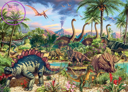 COBBLE HILL Rodinné puzzle Prehistorická party 350 dílků