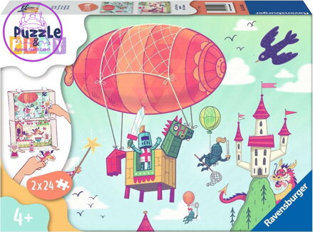 RAVENSBURGER Puzzle&Play: Královská party 2x24 dílků