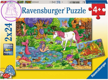 RAVENSBURGER Puzzle Kouzelný les 2x24 dílků