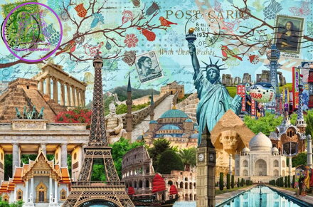 RAVENSBURGER Puzzle Velkoměsta - koláž 5000 dílků