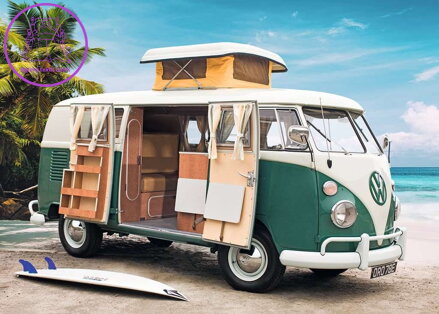 RAVENSBURGER Puzzle Obytný vůz Volkswagen T1 1000 dílků