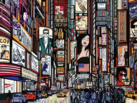 RAVENSBURGER Puzzle Barevný New York 1000 dílků