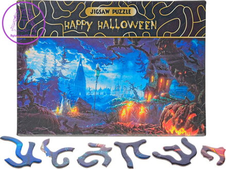 Puzzle Happy Halloween: Dýňová zahrada 468 dílků