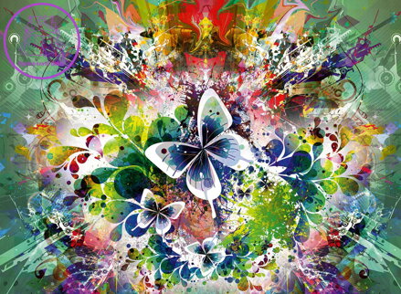 GRAFIKA Puzzle Jarní květiny a motýli 3000 dílků