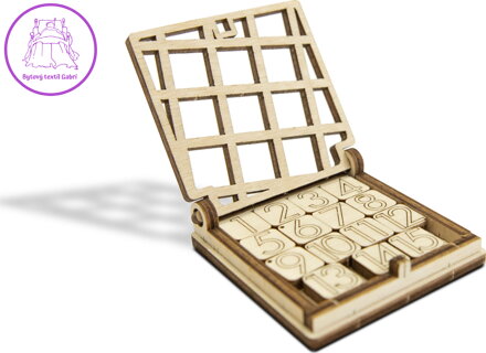 WOODEN CITY 3D puzzle hra mini 15 - posuvný hlavolam